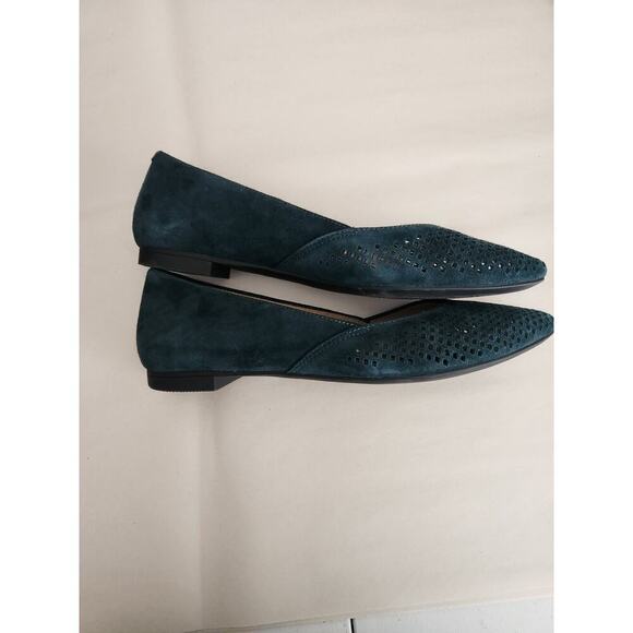 Vionic Teal Posey Perforated Laser Cut Flats Sz 7 Classic Careerwear Office - Picture 5 of 7